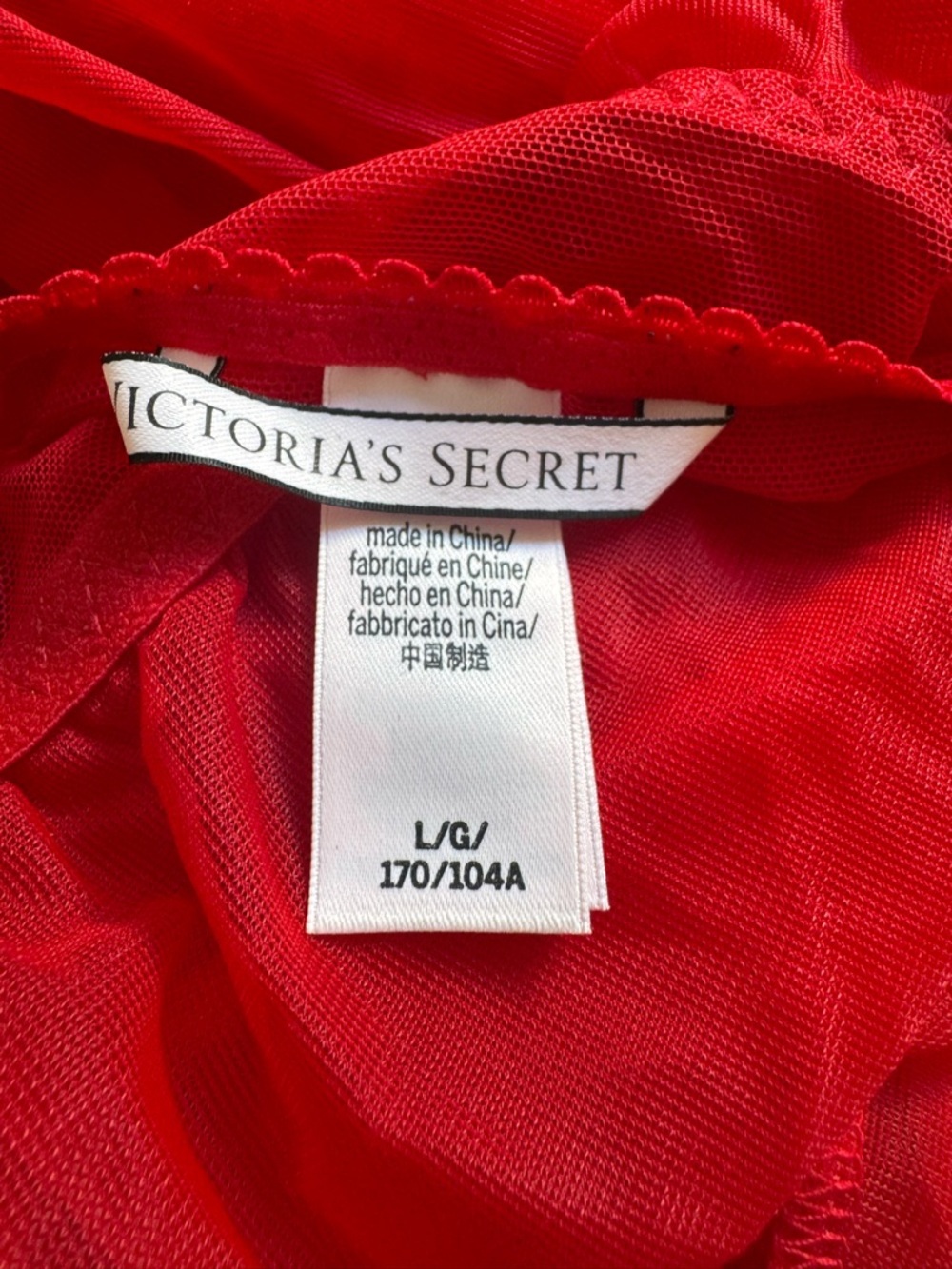 VICTORIA’S SECRET Red Babydoll Lace Lingerie Large - Picture 10 of 11